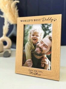 Khung ảnh gỗ tùy chỉnh theo yêu cầu, giá đỡ ảnh gia đình tự làm, dùng để trang trí nhà cửa, món quà hoàn hảo cho Ngày của Cha, Ngày Nhà giáo, Ngày của Mẹ, quà Giáng sinh, trang trí phòng khách. - Nhiều màu - Xem 3