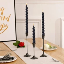 3pcs Set Vintage Brass Gold Metal Cone-Shaped Candle Holders, Elegant Modern Decorative Centerpiece Candlesticks, Suitable For Fireplace, Wedding, Housewarming Gift, Candle Holders, Cone-Shaped Vintage Brass Gold Candle Holders For Fireplace, Party, Restaurant, Home Decor, Wedding Centerpiece, Candlelight Dinner (Candles Not Included)