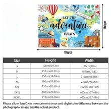 2DAdventure Awaits Backdrop Let The Adventure Begin World Map Photography Background Travel Theme Party Banner Decoration Supplies,