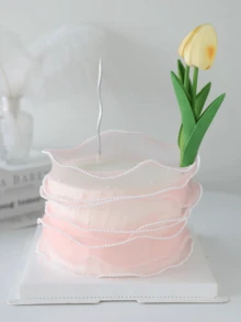 1 Roll 4cm * 10yd Fishtail Yarn Ribbon Wavy Edge Pleated Chiffon Ribbon Gift Wrap Wedding Birthday Party Flowers DIY Decoration - Pearl Chiffon Ribbon - View 10