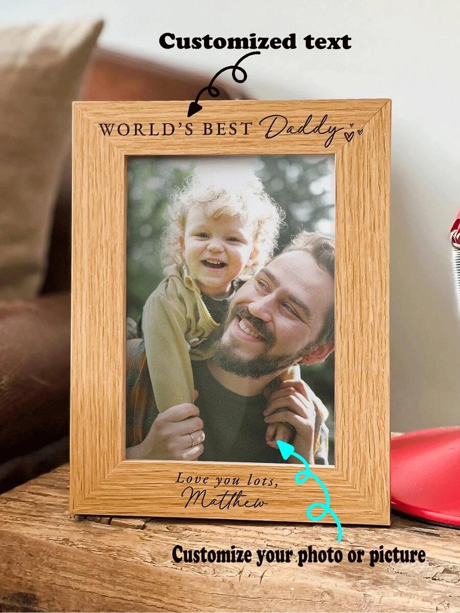 Khung ảnh gỗ tùy chỉnh theo yêu cầu, giá đỡ ảnh gia đình tự làm, dùng để trang trí nhà cửa, món quà hoàn hảo cho Ngày của Cha, Ngày Nhà giáo, Ngày của Mẹ, quà Giáng sinh, trang trí phòng khách. - Nhiều màu - Xem 1