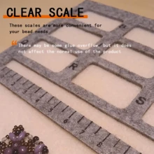 KLONKEE 串珠垫，柔软稳定，厘米刻度，独立网格，方便实用，适合DIY珠宝制作和串珠 - 彩色 - 查看 6