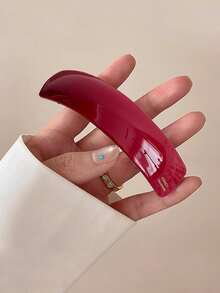 1pc/4pcs/6pcs High Quality Fashion Hair Clips, Spring Clamps, Large French Style Hair Clips For Girls, Hair Accessories, Shiny Oval Arch Hair Clips, Head Accessories - Multicolor - View 18