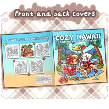 Upgraded Thick Paper Provides A Comfortable Hawaii Landscape Coloring Book, Cute Dogs' Hawaii Holidays, Suitable Holiday Picture Books, And Activity Picture Books For Beach Friends To Play Together,Back To School,School Supplies