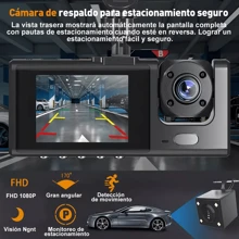 Cámara de tablero 1080P + Monitoreo de auto + Cámara trasera + Conexión wifi + Visualización de aplicaciones - Repuestos para autos - Cámara de tablero para camión - Cámara de reversa