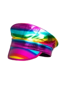 Sombrero Boina  lgbt Pride Fiesta   A rayas    Poliéster - Multicolor - Ver 1