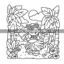 Upgraded Thick Paper Provides A Comfortable Hawaii Landscape Coloring Book, Cute Dogs' Hawaii Holidays, Suitable Holiday Picture Books, And Activity Picture Books For Beach Friends To Play Together,Back To School,School Supplies