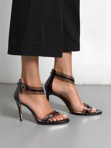 High Heel Sandals - Black - View 4