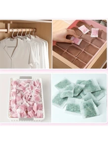 24/48pcs, Wardrobe Flower Scent Bag, Moisture-Proof And Moisture-Resistant, Deodorant For Clothes, Household Flower Scent Bag, Cleaning Supplies, Home Small Tools (Due To Different Batches, Our Packaging May Have Printing Or No Printing. We Apologize For Any Inconvenience Caused),Women Valentine Gift Birthday Boyfriend Girlfriend