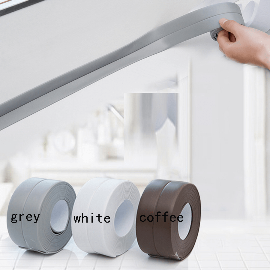 شريط لاصق مقاوم للماء ومانع للفطريات لمطبخ وحمام طوله 3.2 م، ملصق خط زاوية الجدران، ملصق مانع للرطوبة ومقاوم للفطريات لوصلات زوايا الجدران، شريط حماية من التصادم
