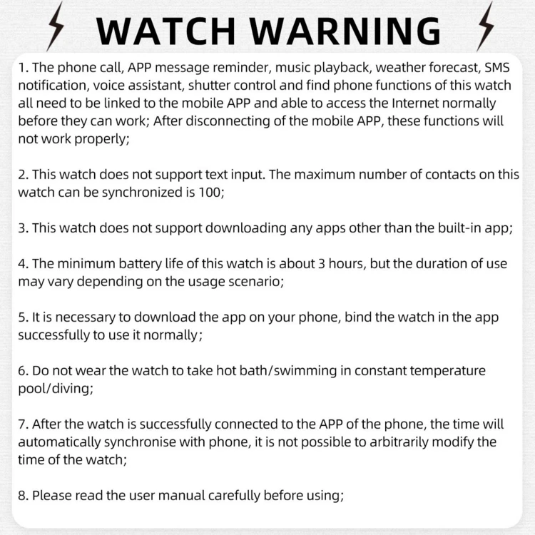 Smartwatch LIFEBEE con pantalla táctil HD de 1.83", función de llamada, rastreador de actividad física con podómetro para hombres y mujeres - Negro - Añade 8