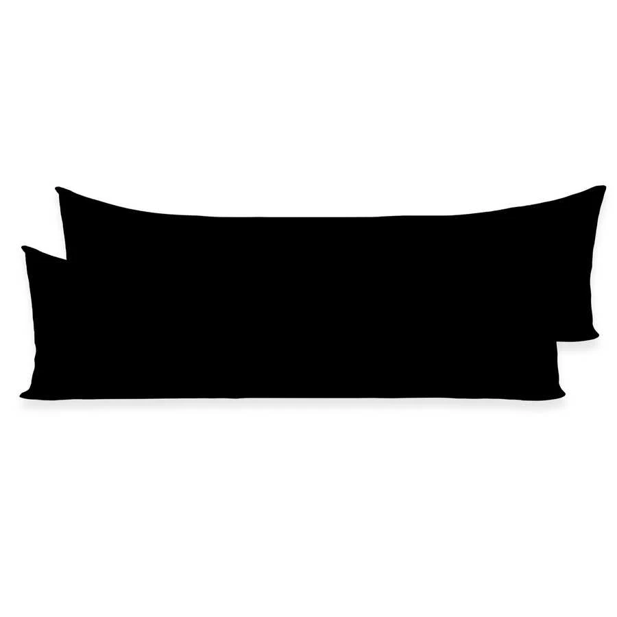 Sophie Xuxão Pillowcase Kit With Zipper 1.30mx40cm Percal Flex 400 Threads Satin Touch - 黑色 - 查看 1