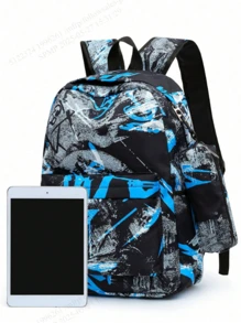 Back To School/Graduation Season Large Capacity Versatile Minimalist Fashion Travel Multi-Function 3 Pieces Set Backpack, Suitable For Various Occasions