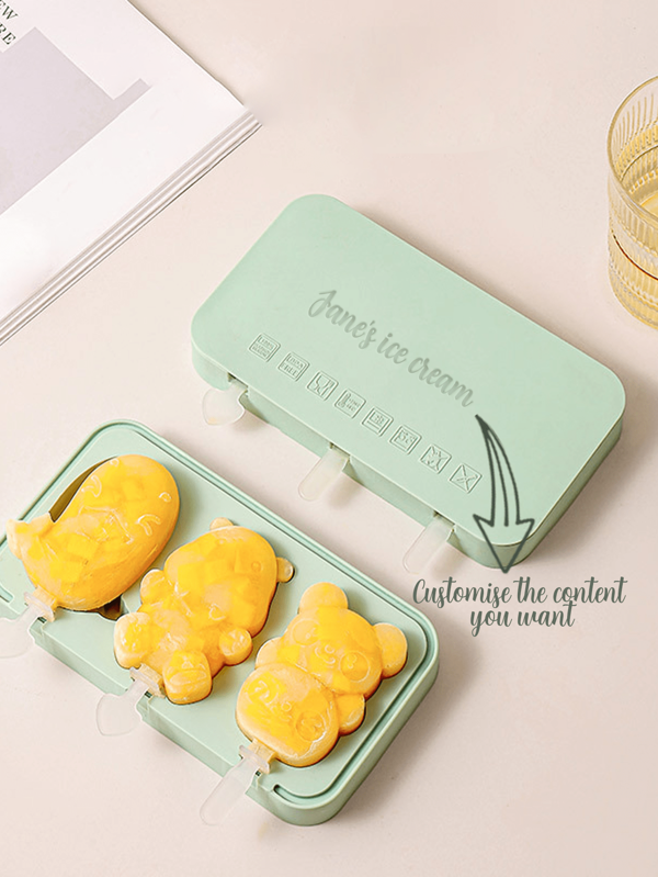 Un molde de silicona personalizado es una excelente opción para hacer bandejas de hielo, helados y paletas. Puede personalizarse con nombres, palabras favoritas, frases interesantes y significativas, y el sabor del sol del verano. Es un regalo único para familias, padres, madres e hijos, perfecto para entretenimiento familiar, citas y hospitalidad de adultos