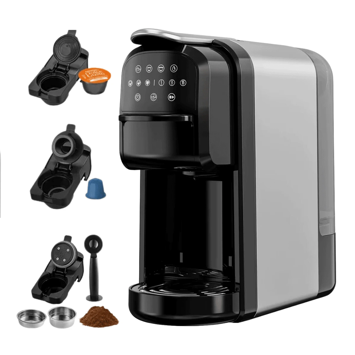 Automatic 3-In-1 Multi-Beverage Electric Coffee Maker With Capsules - View 1