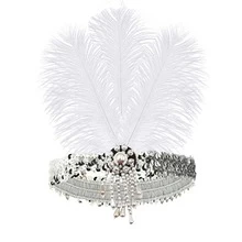 1 Băng đô đính sequin phong cách thập niên 1920, Phụ kiện trang phục cổ điển dành cho nữ, Tiệc Flapper, Vũ hội hóa trang, Cô dâu cưới, Lễ hội & Lễ hội hóa trang Halloween - A - Xem 16