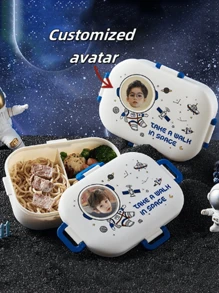 Individuelle Astronauten Lunchbox, ein Muss für die Schulanfang, geeignet für Büro, Outdoor, Picknick, Schule, Arbeit, mikrowellengeeignet