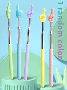 1 件伸缩指针手指阅读棒、教师用指挥棒阅读笔、黑板钢琴指南阅读笔、办公室学校绘图笔、适用于学习、办公室、教师、圣诞礼物、各种颜色、教师、教师用品、学校用品