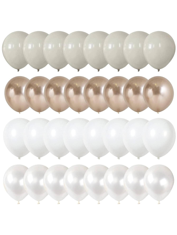 21 pezzi di palloncini beige, bianchi, sabbia, oro metallico, perle bianchi per decorazioni di feste di compleanno, matrimoni, fidanzamenti e cerimonie boho per donne