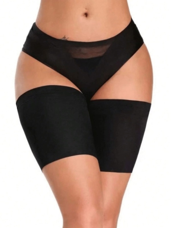 1/2Pairs Slim Fit Anti-Chafe Thigh Bands, Women Elastic Thigh Bands, Anti-Friction Leg Sleeves, Arm Elastic Slim Upper Arm Compression Shapers, For Women Girls Weight LossFor Outdoor, Sport, Travel, Household, Office, School