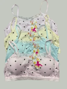 12 piezas corpiños con copas removibles surtidos en colores juvenil 8 a 12 años comodos - Multicolor - Ver 2