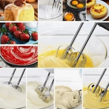 STARLEY-Kiwi 200-W-Handmixer – Elektrischer Mixer mit 7 Geschwindigkeiten, verchromten Rührbesen und Knethaken, Aufsätzen aus Edelstahl, ideal zum Schlagen von Eiern, Mischen von Speisen und zum Backen von hausgemachten Speisen - EU C-Typ Stecker (220-240V) - Übersicht 6