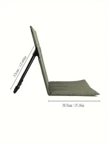 1 Peça Cadeira de Camping Dobrável para Uso Externo, Cadeira Reclinável Individual com Almofada de Encosto, Cadeira de Praia Dobrável Portátil, Adequada para Camping, Praia, Viagens - Multicolorido - Visão 7