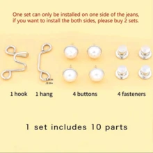 1/2 conjunto de prendedores para jeans skinny, prendedores soltos para jeans, prendedores removíveis para a cintura, alfinetes, calças skinny com cinto sem costura
