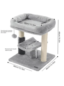 1PC The Multi-Level Cat Tree Tower Provides You With A Super Comfortable Habitat For You To Choose From, With Comfortable Resting Areas, Indoor Cat Scratching Boards, Self Grooming Options, Interactive Hanging Balls, Cat Climbing Frames, Cat Uncles, Multi-Level Cat Rooms, And Cat Nests, Perfect For Cats.