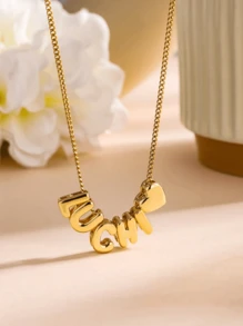 1 pieza Collar con nombre en 3D con burbuja, joya personalizada con inicial en burbuja, collar con placa con inicial en burbuja redonda - Regalo personalizado para amigos, parejas y familia