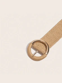 1pc Bohemian Style Khaki Stretch Elastic Waist Belt, Versatile Fashion Fits For Jeans, Shirts, Suitable For Outings, Music Festivals, Parties Summer, School Fall, Autumn, Halloween - Pp Grass - View 11