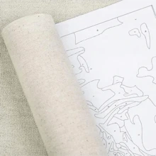 nerd hunters Kit de peinture par numéros avec cadre en bois - Jardin de roses avec banc bleu - canevas de 50x40 cm - Set de peinture DIY pour jardin de cottage romantique
