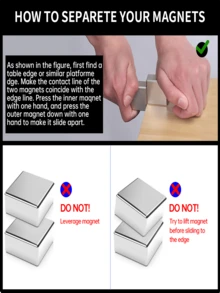 Large Square Neodymium Magnets, Dishwasher Friendly Cleaning Magnets, Water Meter Speed Controller, High-Strength Industrial Grade Magnetic Blocks, Designed For Equipment Calibration, Heavy-Duty Mounting And Directional Attachment