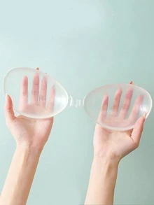 1 szt. Niewidoczne silikonowe naklejki na biustonosz do sukienek z odkrytymi plecami, podnoszą i powiększają biust u kobiet - Przezroczysty - Zobacz 3