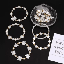 DIY 配件用品套件，包含全套串珠手链、珍珠串、珠宝配件和珠子 - 白色 - 查看 4