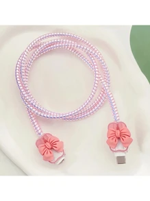 4pcs/Set TPU Cable Protector, 20W Charger Compatible With IPhone 16/15/14/13/12/11, Anti-Breakage, Phone Accessories Charger Accessories