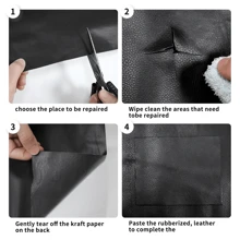 23.62 Inch Self-Adhesive Leather Repair Patch – Large Black PU Leather Tape For Couch, Car Seat, Sofa, Office Chair, Bags, Motorcycle Seats – Leather Patch For Furniture & Vinyl Repair
