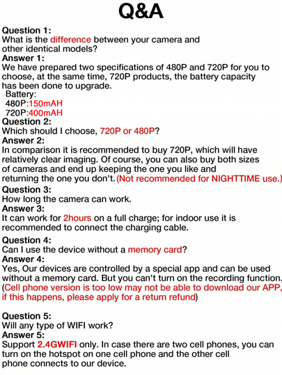 GENAI 1/2/ Home Security Camera 720P WiFi Nanny Cam Night Vision, Motion Detection, Indoor Outdoor Pet Monitoring Compact Discreet (Support 2.4GWIFl Only) view 11