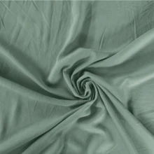 Long Dress With Pocket And Elegant Side Slit In Dune Fabric - Verde Oliva - Ver 2