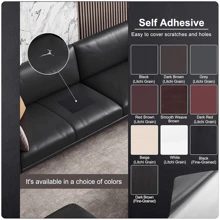 23.62 Inch Self-Adhesive Leather Repair Patch – Large Black PU Leather Tape For Couch, Car Seat, Sofa, Office Chair, Bags, Motorcycle Seats – Leather Patch For Furniture & Vinyl Repair