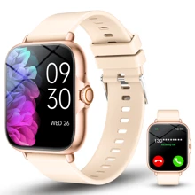 1pc Unisex Silicone Band Smart Watch With Call, Step Tracking, Calorie, Distance, Multi-Sport Modes, Alarm, Notification Reminder, 1.83" Full-Screen Touch Display Compatible With IOS & Android Smartphones