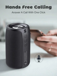 Głośnik bezprzewodowy Bluetooth ZEALOTPortable – wodoodporny IPX5, 10 W, miniaturowy głośnik bezprzewodowy z BT 5.2, 12-godzinny, bardzo długi czas odtwarzania, bateria 1800 mAh, dźwięk stereo Hi-Fi, obsługa mikrofonu/karty TF/USB/AUX – idealny do użytku domowego i na zewnątrz, kompatybilny z systemami iOS/Android. - Czarne - Zobacz 5