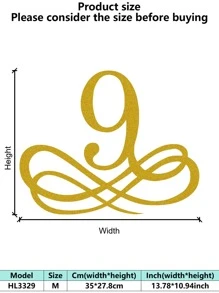 1PC Rustproof Wrought Iron Wall Art - European Vintage Baroque Golden Decorative Painting Artistic Letter Wall Mura Room Decor Bedroom Decor Home Decor Wall Decor
