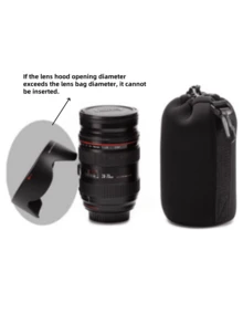 1/4 包相机镜头包，优质氯丁橡胶材质，防水大容量设计，柔软相机镜头包，镜头保护套，单反相机镜头包收纳包潜水料镜头包镜头袋防水腰包防震镜筒，适用于大多数佳能数码单反相机，