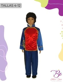 Disfraz Aldama Infantil Fiesta Patria Festival Escuela - Azul - Ver 3