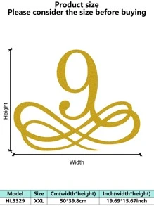 1PC Rustproof Wrought Iron Wall Art - European Vintage Baroque Golden Decorative Painting Artistic Letter Wall Mura Room Decor Bedroom Decor Home Decor Wall Decor
