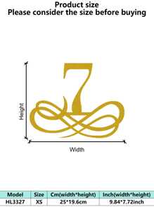 1PC Rustproof Wrought Iron Wall Art - European Vintage Baroque Golden Decorative Painting Artistic Letter Wall Mura Room Decor Bedroom Decor Home Decor Wall Decor