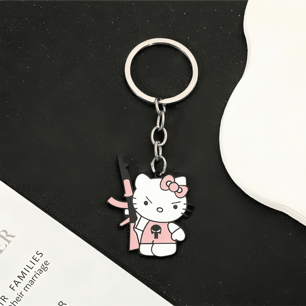 Sanrio 1 peça/2 peças Sanrio Creative Kitty Doll Phone Chain Decoração Chaveiro Boneca Bonita Coleção de Presentes de Natal Bolsa Acessórios Moda Personalizada Engraçada Chaveiro Acessórios para Carro Bolsa Charme Escola Desenho Animado