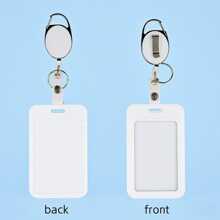 1 Set Zinc Alloy Card Holder Clip + Pull-Out ID Card Holder (Black)