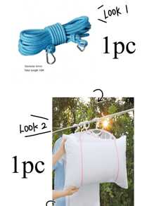 1pc Outdoor Thickened Clothesline, 6mm Diameter, 10m Length, Wind & Slip Resistant For Hanging Clothes, Quilt